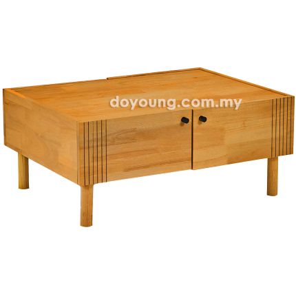 TAKKA (80x60cm Rubberwood - Golden Brown) Coffee Table (CUSTOM)
