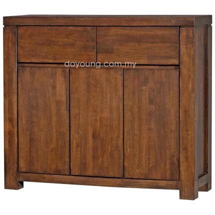 TAVION (120cm Rubberwood) Shoe Cabinet