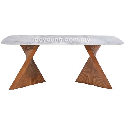 TERTRUD V (180x90cm Natural Lasered Stone) Dining Table