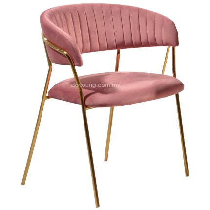 RAULA II (56cm Gold, Velvet - Pink) Armchair
