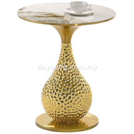 THALIA III (Ø50H59cm Ceramic, Gold) Side Table