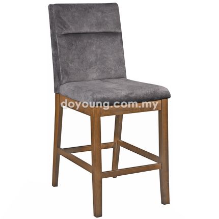 THILLA (SH63cm Walnut, Dark Grey) Counter Chair