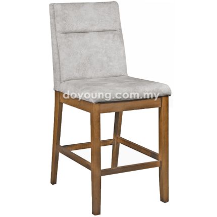 THILLA (SH63cm Walnut, Light Grey) Counter Chair