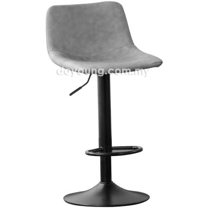 THURSTAN (Faux Leather - Grey) Hydraulic Counter-Bar Chair