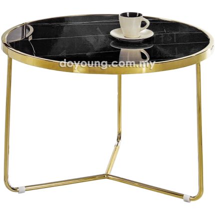 OVID IV (Ø70cm Faux Marble, Gold) Coffee Table
