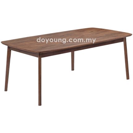 BAYLEE+ (200x100cm Rubberwood - Walnut) Dining Table
