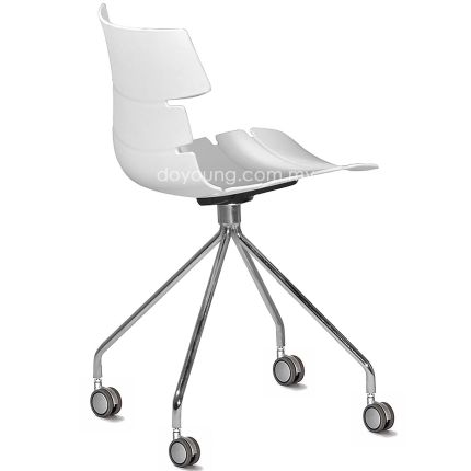 TIKAL (White) Office Chair with Wheels (EXPIRING PP replica)
