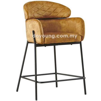TOBIMAN (SH60cm Velvet - Turmeric) Counter Chair