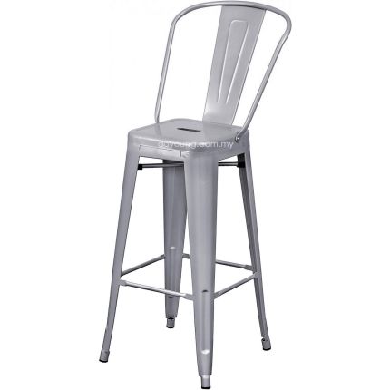 TOLIX (SH76cm Silver) High Iron Back Bar Chair (replica)*