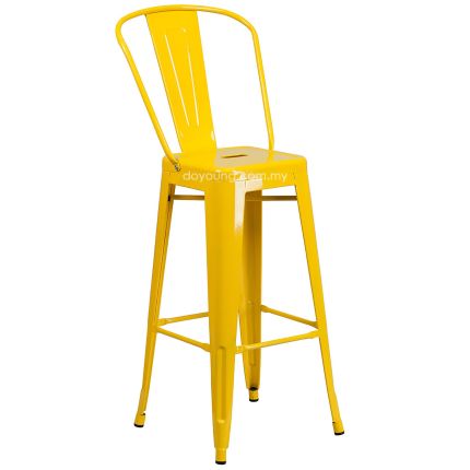TOLIX (SH76cm Yellow) High Back Iron Bar Chair (replica)*