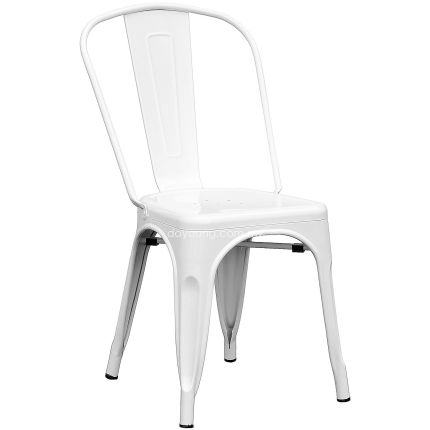 TOLIX (White) Stackable Iron Side Chair (replica)
