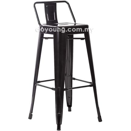 TOLIX III (SH77cm Black) Steel Low Back Bar Chair