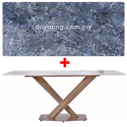 TREVON III (180x90cm Ceramic, Blue) Dining Table 