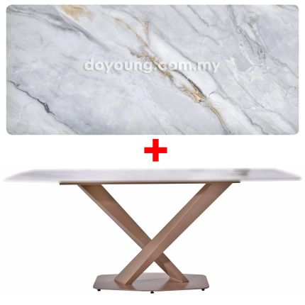 TREVON III (180x90cm Ceramic, Grey) Dining Table 