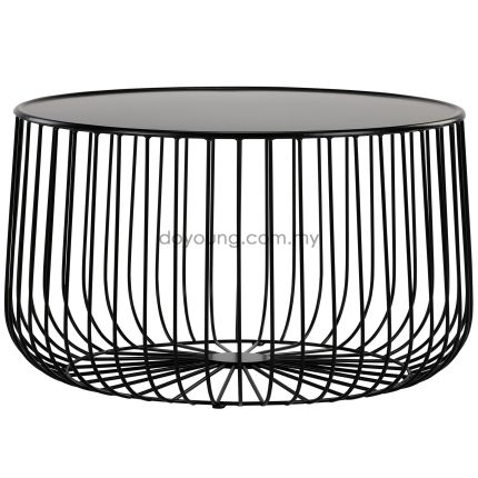 WIRE (Ø62cm Black) Coffee Table (Metal Top replica)*