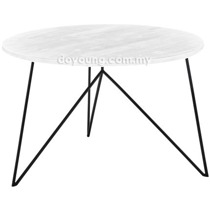 MAXENCE+ (Ø70cm Rubberwood - White) Coffee Table (CUSTOM)