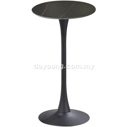 TULIP VI (Ø60H115cm Sintered Stone - Black) Bar Table