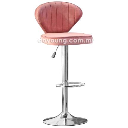 TWIDIE (Velvet - Pink) Hydraulic Counter-Bar Chair*