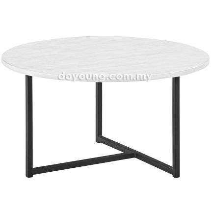 TEENA+ (Ø70cm Rubberwood - White) Coffee Table (CUSTOM)