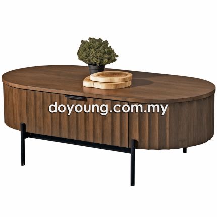 TYRONE (Oval120x60cm Rubberwood) Coffee Table
