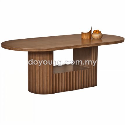 TYRONE (Oval210x100cm Rubberwood) Dining Table