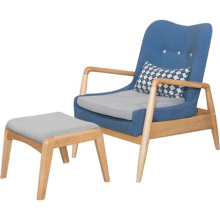 SEAL (89cm Blue) Armchair with Footstool (PG SHOWPIECE replica)