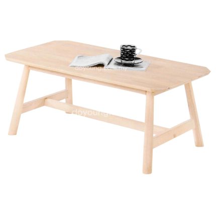 VALLEN (95x50cm Rubberwood - WhiteWash) Coffee Table