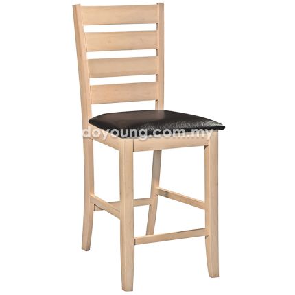 VITTORI (SH61cm - Faux Leather, Whitewash) Counter Chair