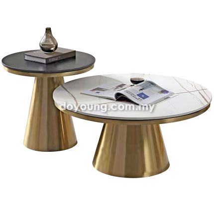 VONTELL (Ø80,50cm Set-of-2 Sintered Stone) Coffee Tables
