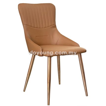 WAQAR VI (Faux Leather - Rose Gold) Side Chair