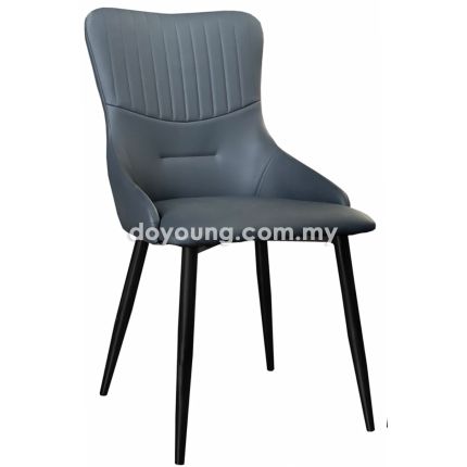 WAQIL II (Grey - Black Leg) Side Chair