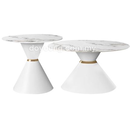 WAVINO IV (Ø80,60cm Set-of-2 Ceramic) Coffee Tables