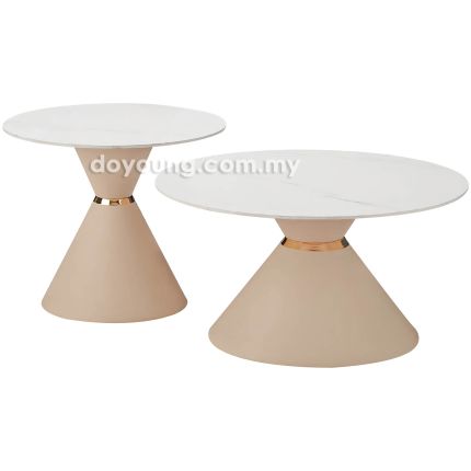 WAVINO (Ø80,60cm Set-of-2 Ceramic) Coffee Tables