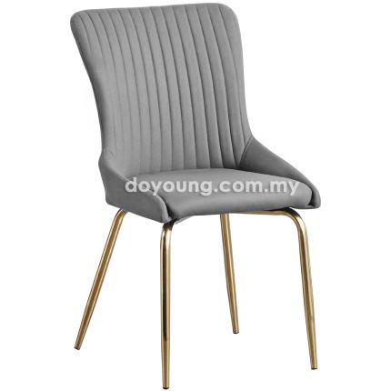 WAQAR V (Faux Leather, Gold) Side Chair*
