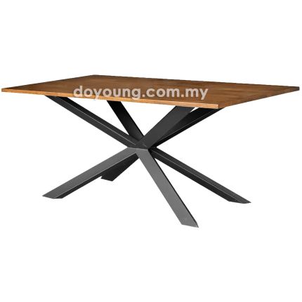 SPYDER II (180x100cm T25mm Rubberwood - Walnut) Dining Table