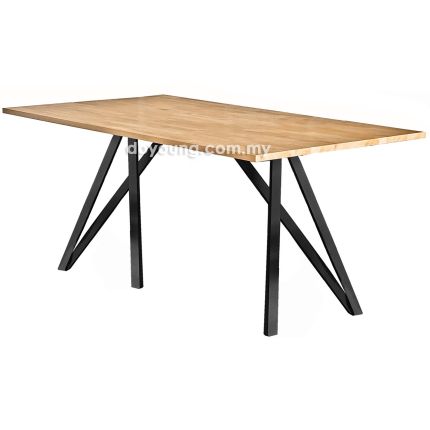 MAXENCE V (150x90cm Rubberwood - Oak) Dining Table