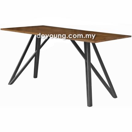 MAXENCE V (180x100cm Rubberwood - Walnut) Dining Table