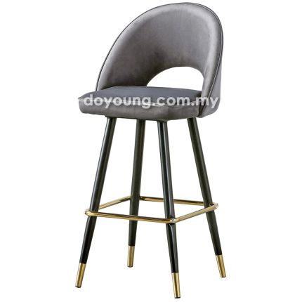 FIONA II (SH73cm Gold,Velvet) Bar Chair