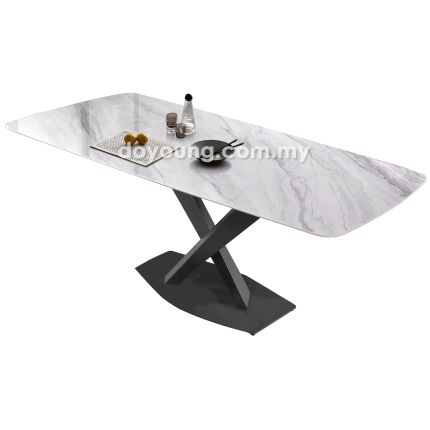 TREVON (140/150/160/180cm Black) Dining Table