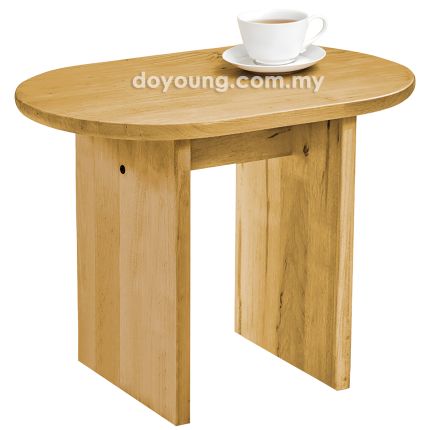 SHIDA II (Oval60H45cm Rubberwood - Yellow Oak) Side Table (CUSTOM)