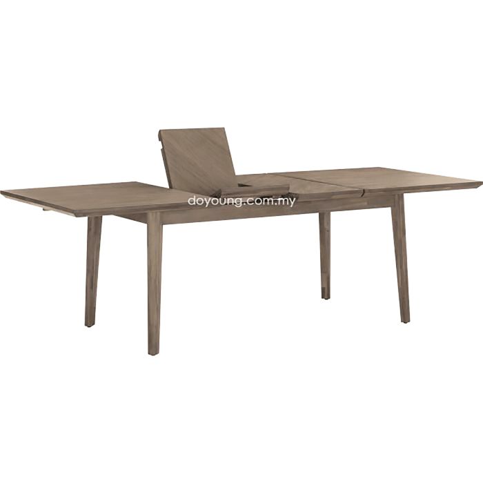 LEIF (160-200-240x100cm Acacia Wood - Taupe) Expandable Dining Table (Internal Leaves) (EXPIRING)