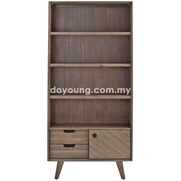 LEIF (90H195cm Acacia wood - Taupe) Bookcase (EXPIRING)