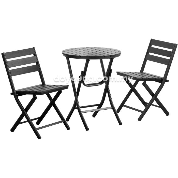 EBRIAN (1+1+Table) Foldable Outdoor Dining Set