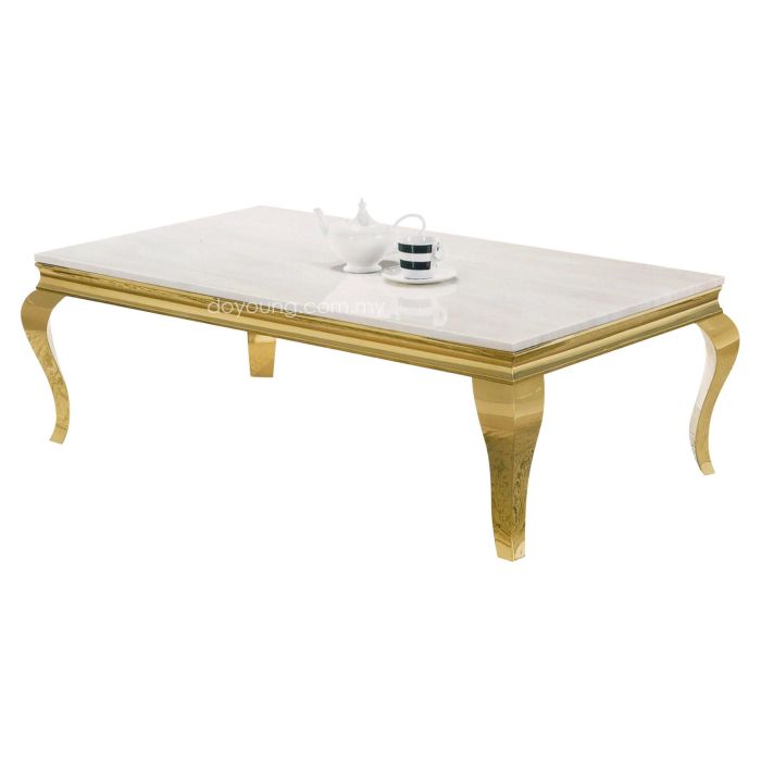 WALDEN IV (130x70cm Faux Marble, Gold) Coffee Table