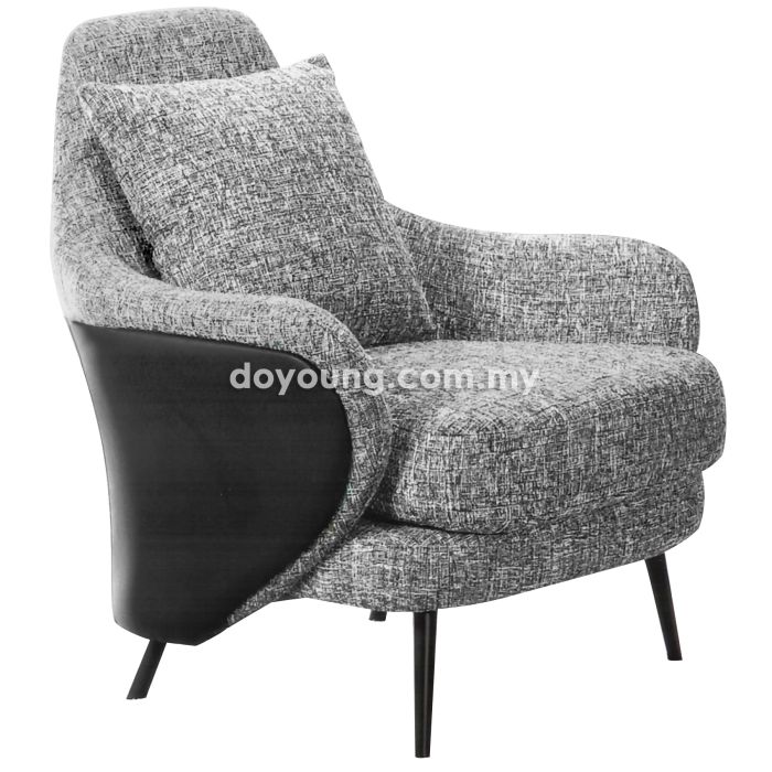 ANGIE VI (77cm Fabric, Faux Leather) Armchair