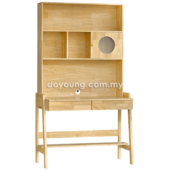 KIERTA (100x60H188cm Rubberwood) Working Desk with Open Shelf (SA SHOWPIECE)