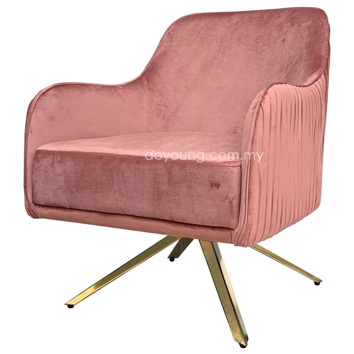 BEVYN (65cm Pink) 360° Swivel Armchair (SA SHOWPIECE)