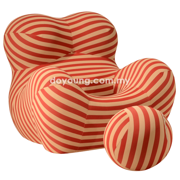BLOBB (96H88cm Fabric) Easy Chair with Ottoman Ball