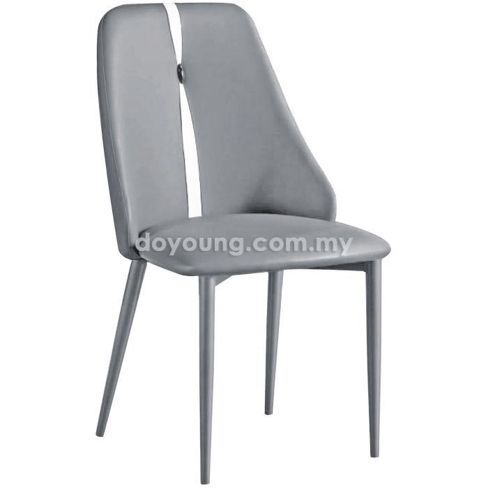 CAITLIN IX (Faux Leather, Grey) Side Chair
