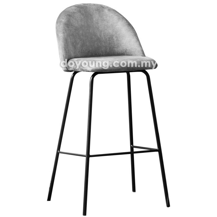 CALLAS II (Velvet, Grey) Bar Chair